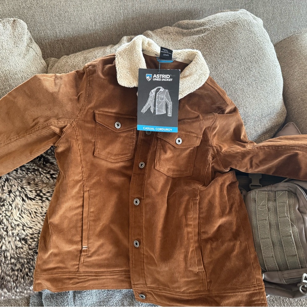 Kuhl Astrid Women's Brown Corduroy Jacket with Sherpa Collar